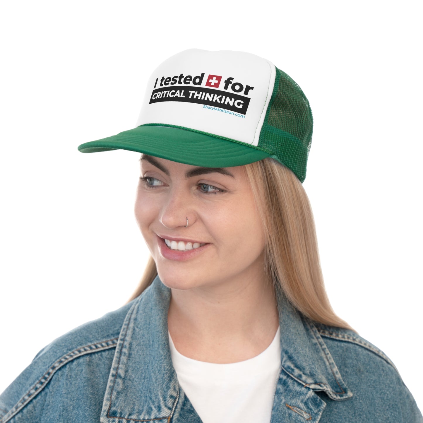 'I Tested Positive for Critical Thinking' Trucker Cap (4 color combos)