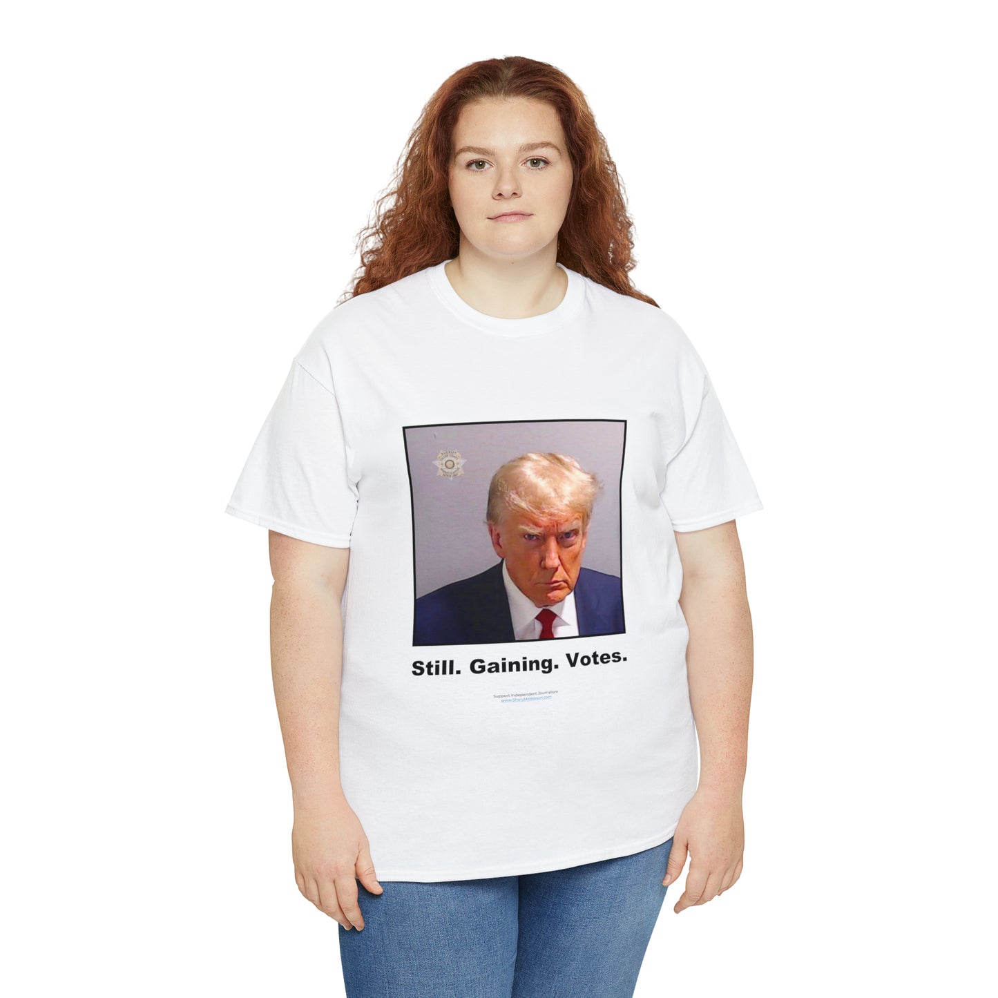 'Still. Gaining. Votes.' Trump Mugshot T-Shirt (10 colors)