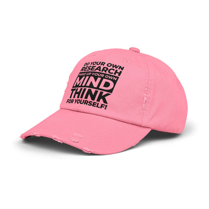 'Think for Yourself' Distressed Cap (6 colors)