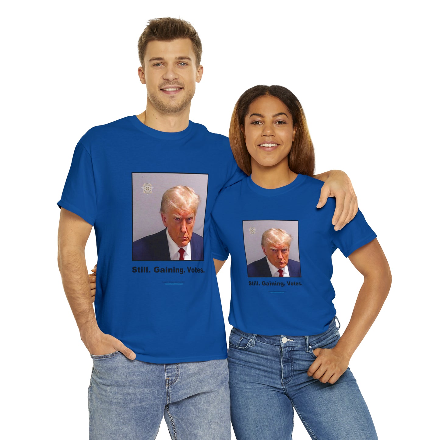 'Still. Gaining. Votes.' Trump Mugshot T-Shirt (10 colors)