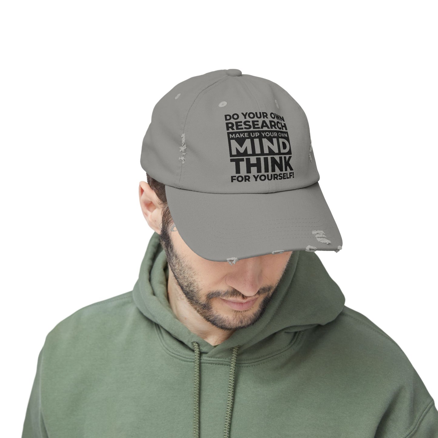 'Think for Yourself' Distressed Cap (6 colors)