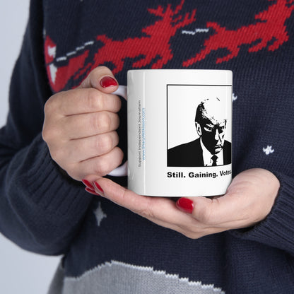 Trump Mugshot Mug: 'Still. Gaining. Votes.'