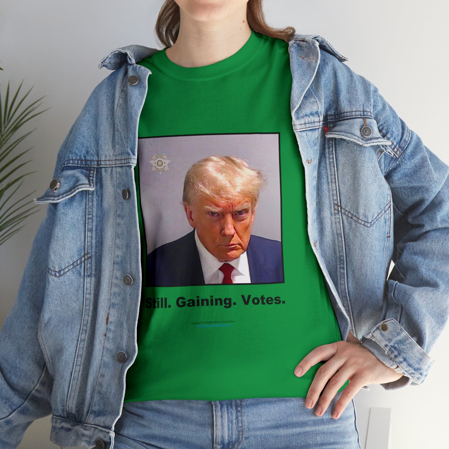 'Still. Gaining. Votes.' Trump Mugshot T-Shirt (10 colors)