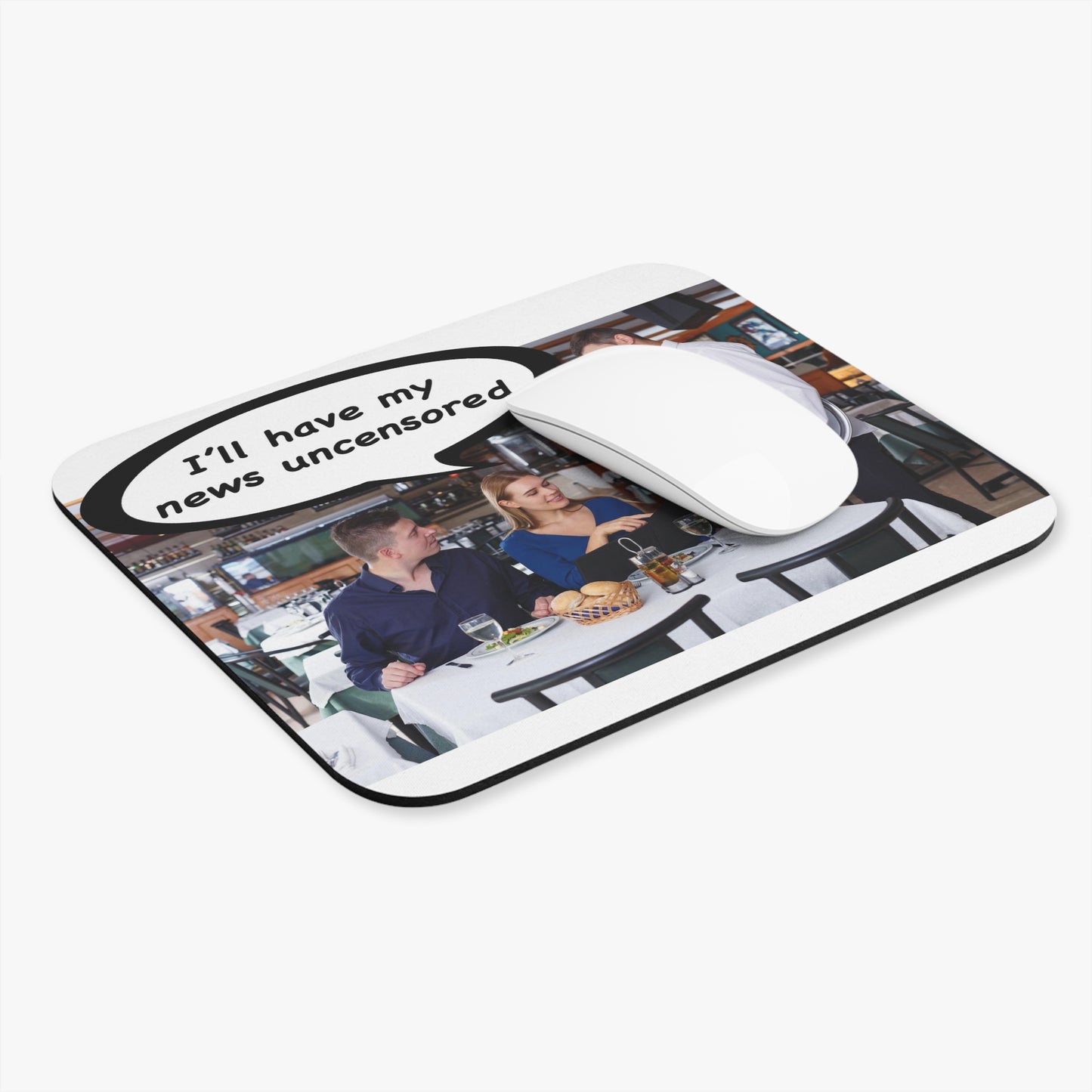 'I'll Have My News Uncensored' Mouse Pad (Rectangle)