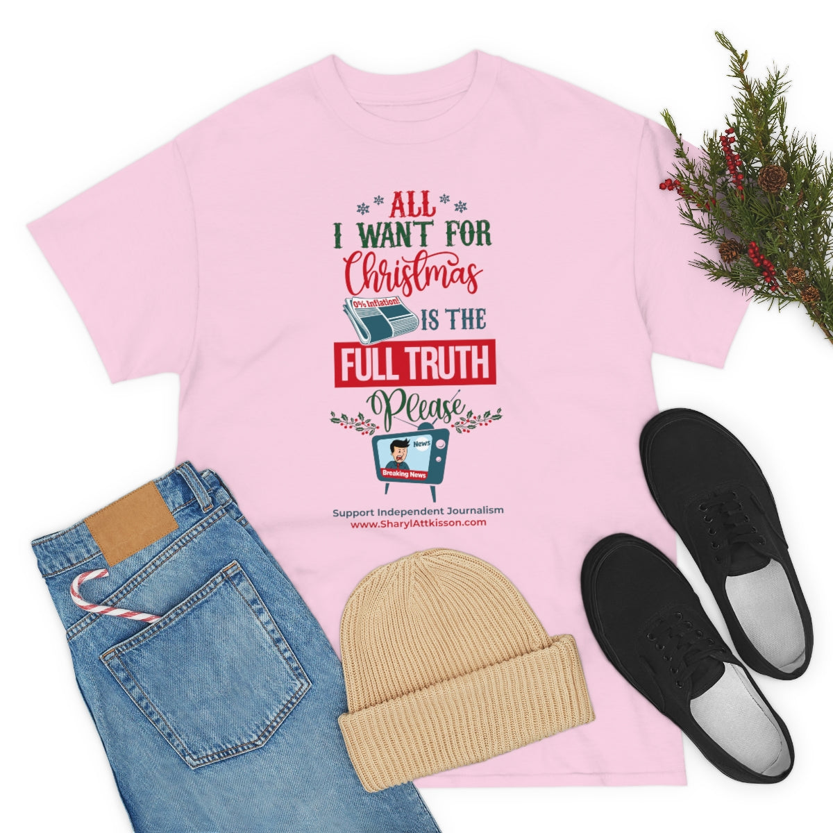 'All I Want for Christmas is the Full Truth, Please" T-Shirt (8 colors)