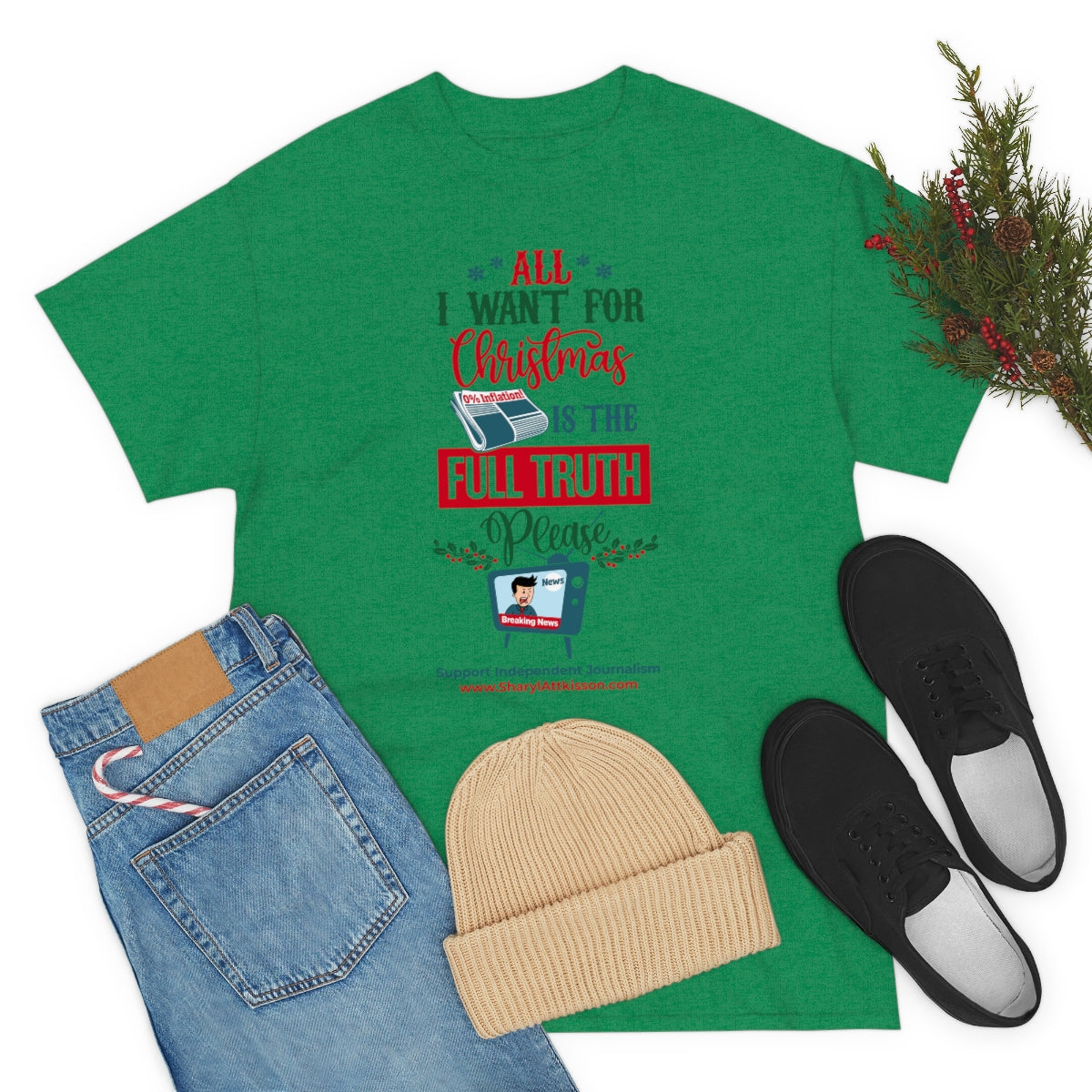 'All I Want for Christmas is the Full Truth, Please" T-Shirt (8 colors)