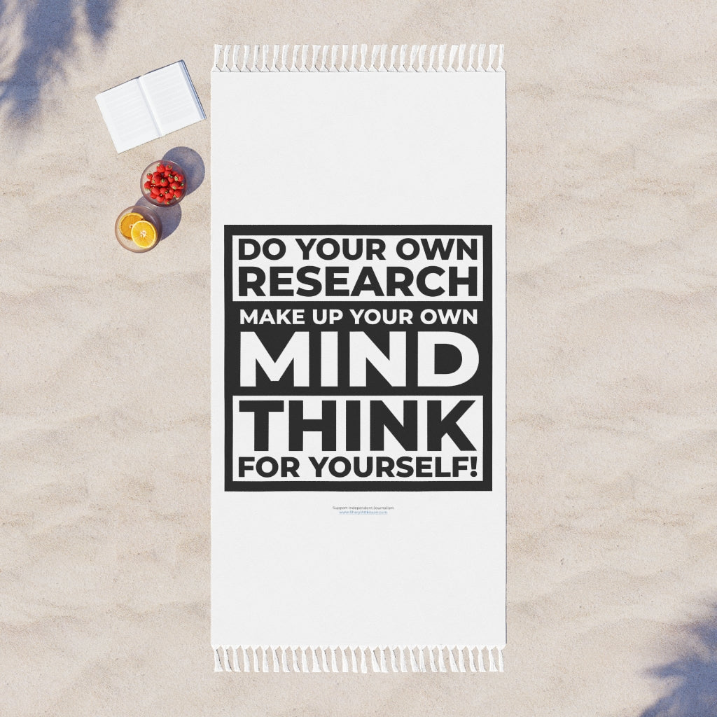 'Think for Yourself' Boho Giant Beach Sheet