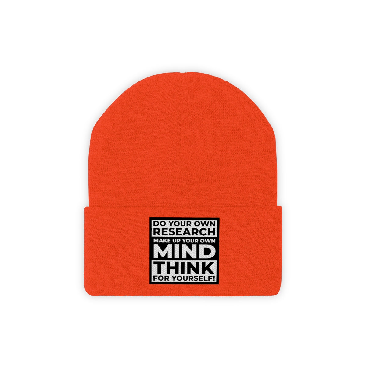 'Think for Yourself' Knit Beanie