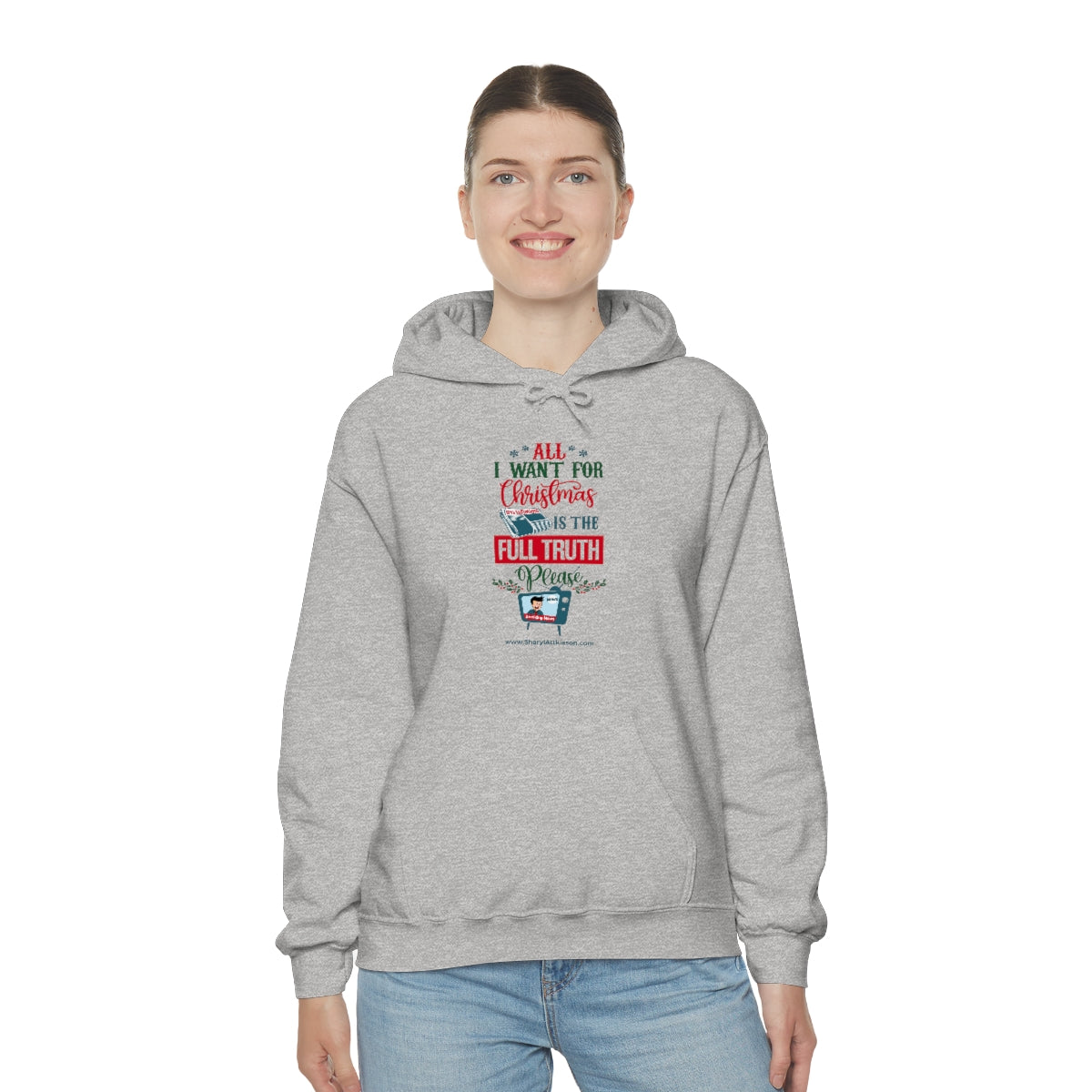 'All I Want for Christmas is the Full Truth, Please' Unisex Hooded Sweatshirt (8 colors)